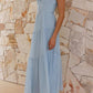 Sky Blue Keyhole Ribbon Tiered Strappy Maxi Dress - Purpose + Passion Boutique