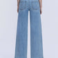 Slant Pocket High Rise Waist Facing Wide Leg Jean - Purpose + Passion Boutique