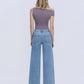 Slant Pocket High Rise Waist Facing Wide Leg Jean - Purpose + Passion Boutique