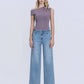 Slant Pocket High Rise Waist Facing Wide Leg Jean - Purpose + Passion Boutique