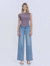 Slant Pocket High Rise Waist Facing Wide Leg Jean - Purpose + Passion Boutique