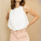 Sleeveless Balloon - Style Top with Open Back Tie - Purpose + Passion Boutique