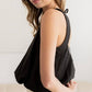 Sleeveless Balloon - Style Top with Open Back Tie - Purpose + Passion Boutique