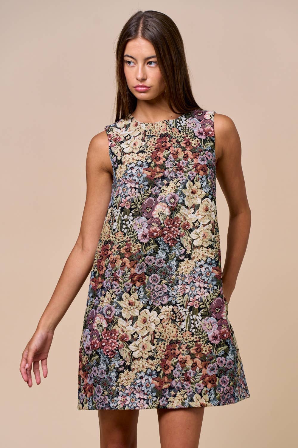 Sleeveless Black Floral Dress - Purpose + Passion Boutique