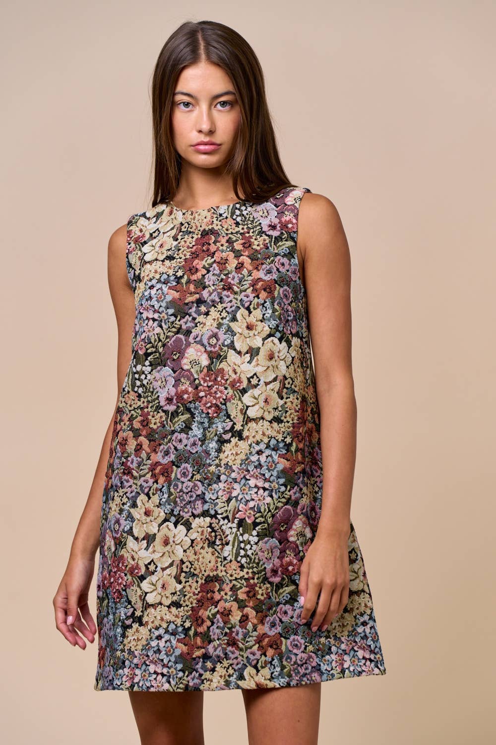 Sleeveless Black Floral Dress - Purpose + Passion Boutique