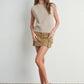 Sleeveless Taupe / Ivory Crew Neck Sweater Knit Vest - Purpose + Passion Boutique