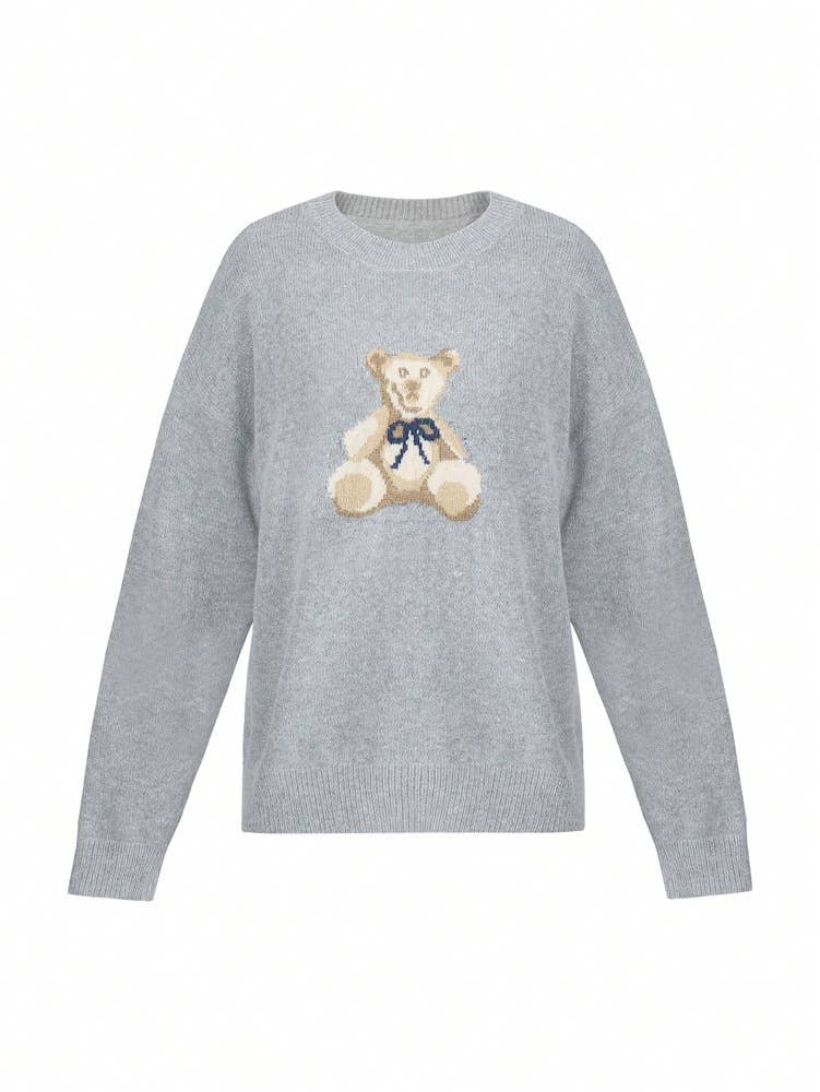 Slouchy Teddy Bear Grey Cozy Sweater - Purpose + Passion Boutique