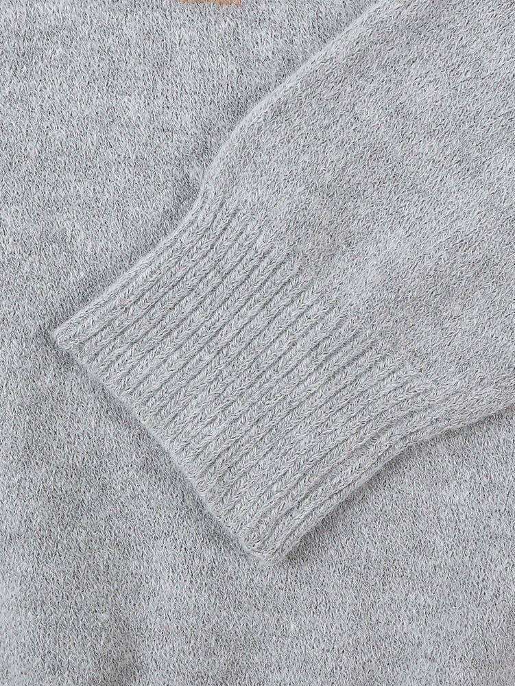 Slouchy Teddy Bear Grey Cozy Sweater - Purpose + Passion Boutique