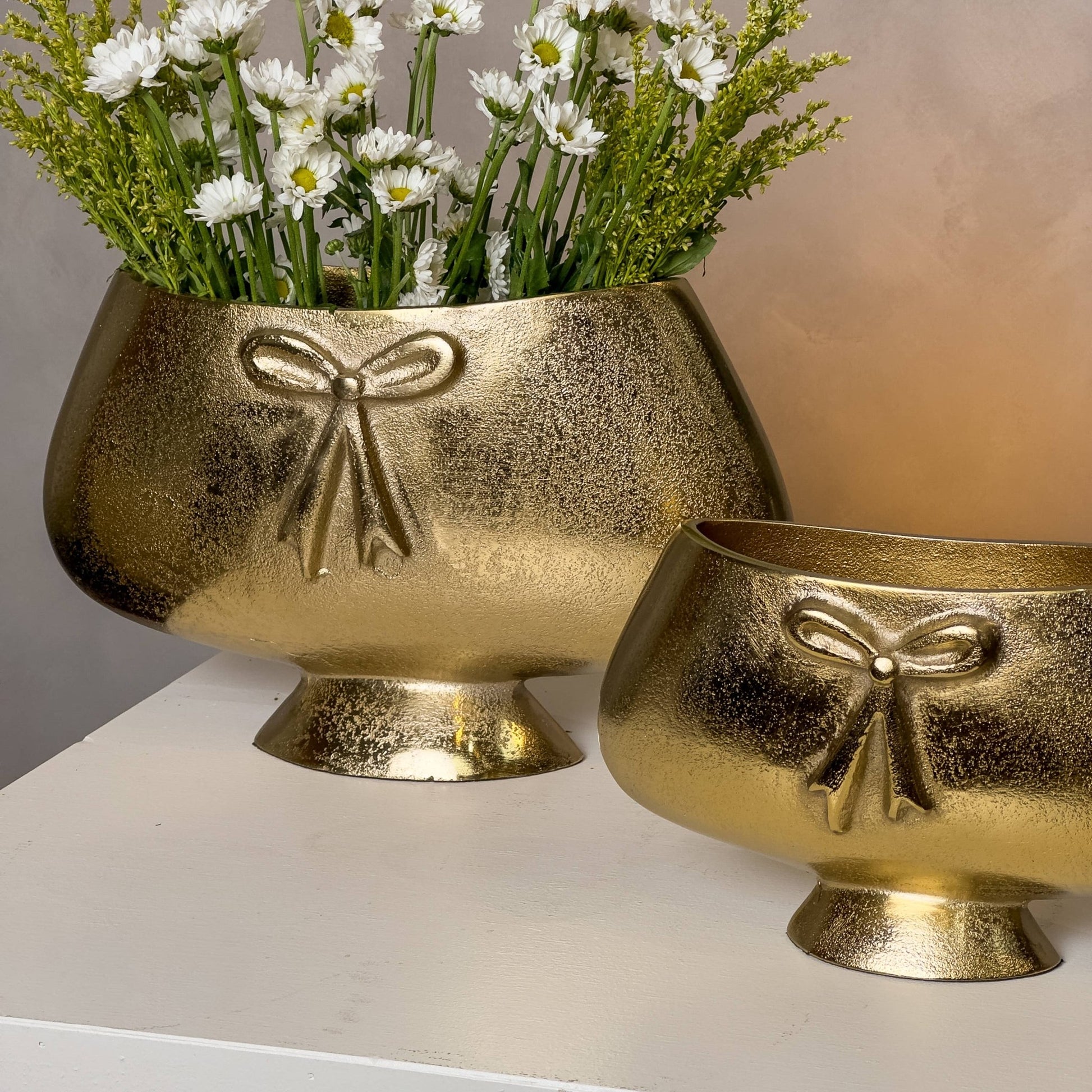 Small Gold Bow Accent Vase - Purpose + Passion Boutique