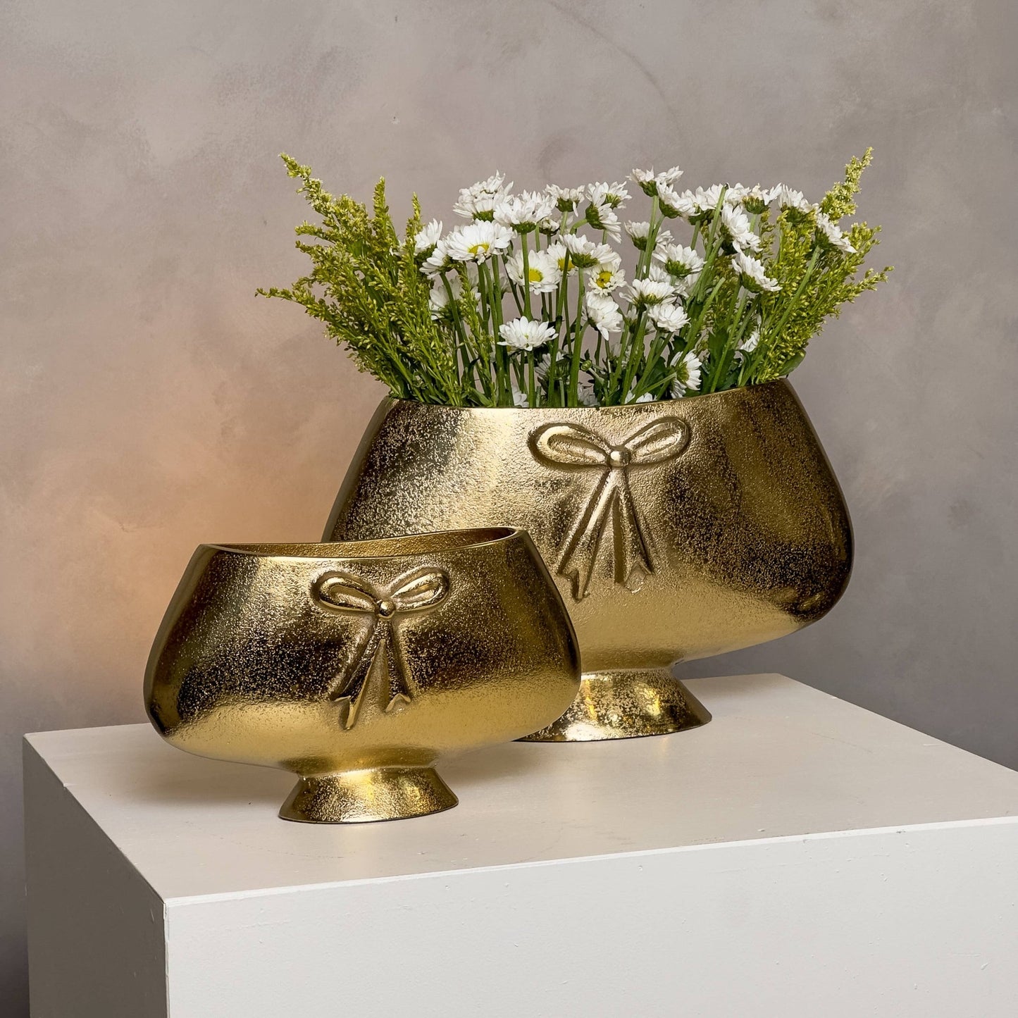 Small Gold Bow Accent Vase - Purpose + Passion Boutique