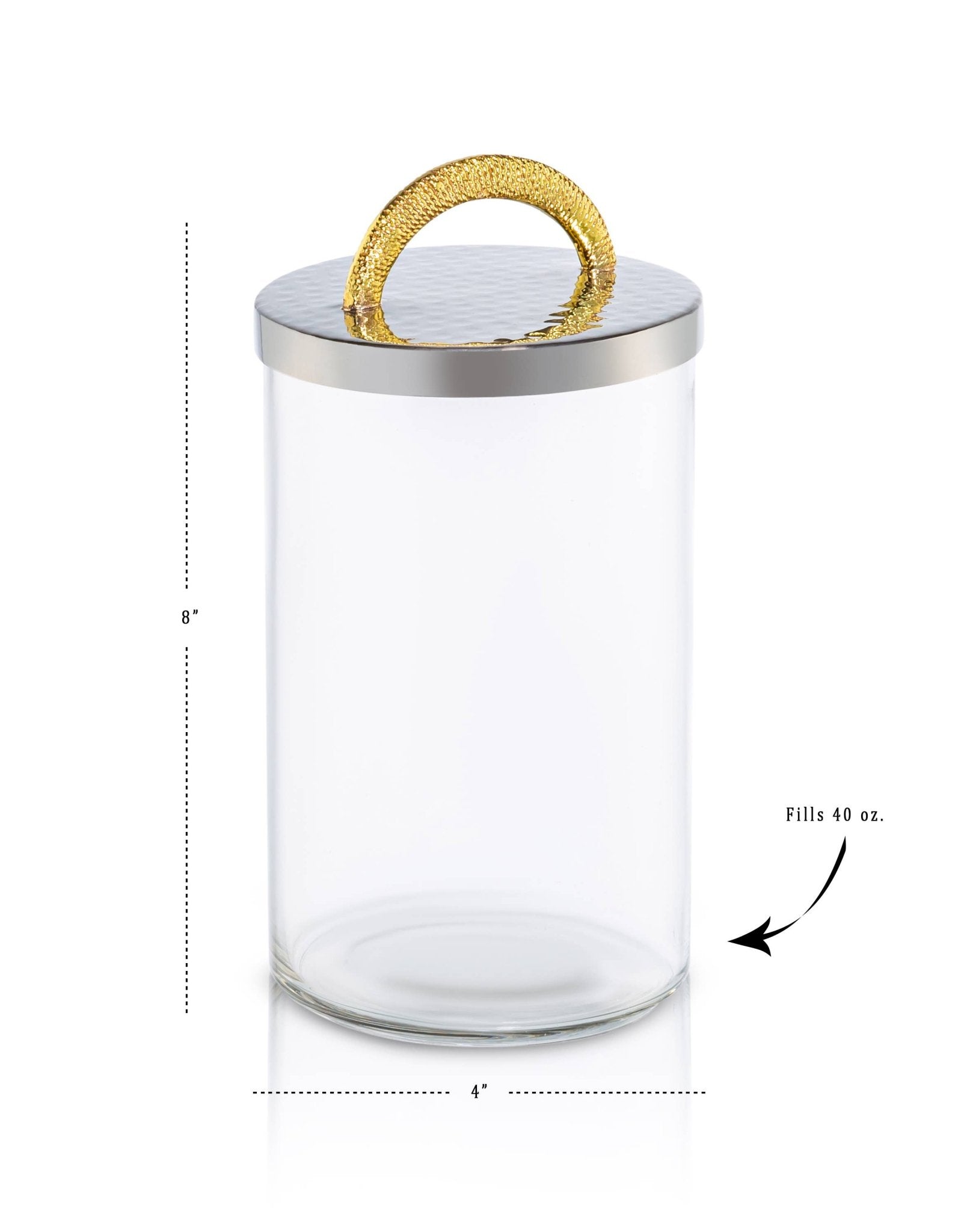 Small Jar with Lid - Gold/ Nickel - Purpose + Passion Boutique