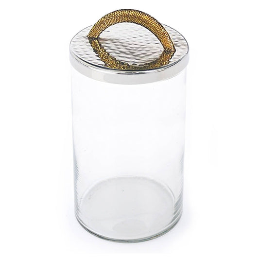 Small Jar with Lid - Gold/ Nickel - Purpose + Passion Boutique