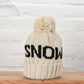 SNOW Beanie - Cream & Black - Purpose + Passion Boutique