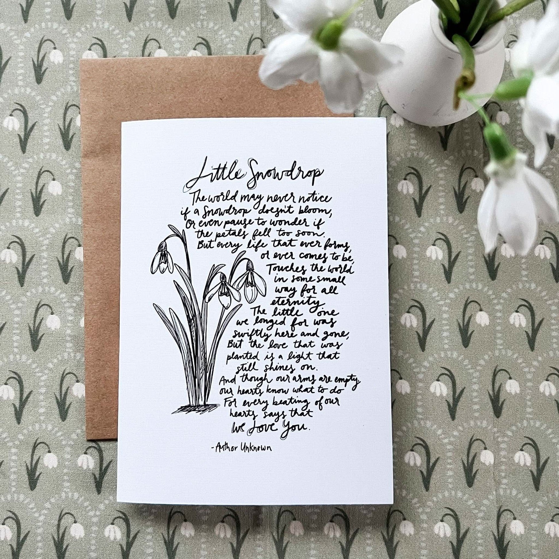 Snowdrop Miscarriage Card - Purpose + Passion Boutique