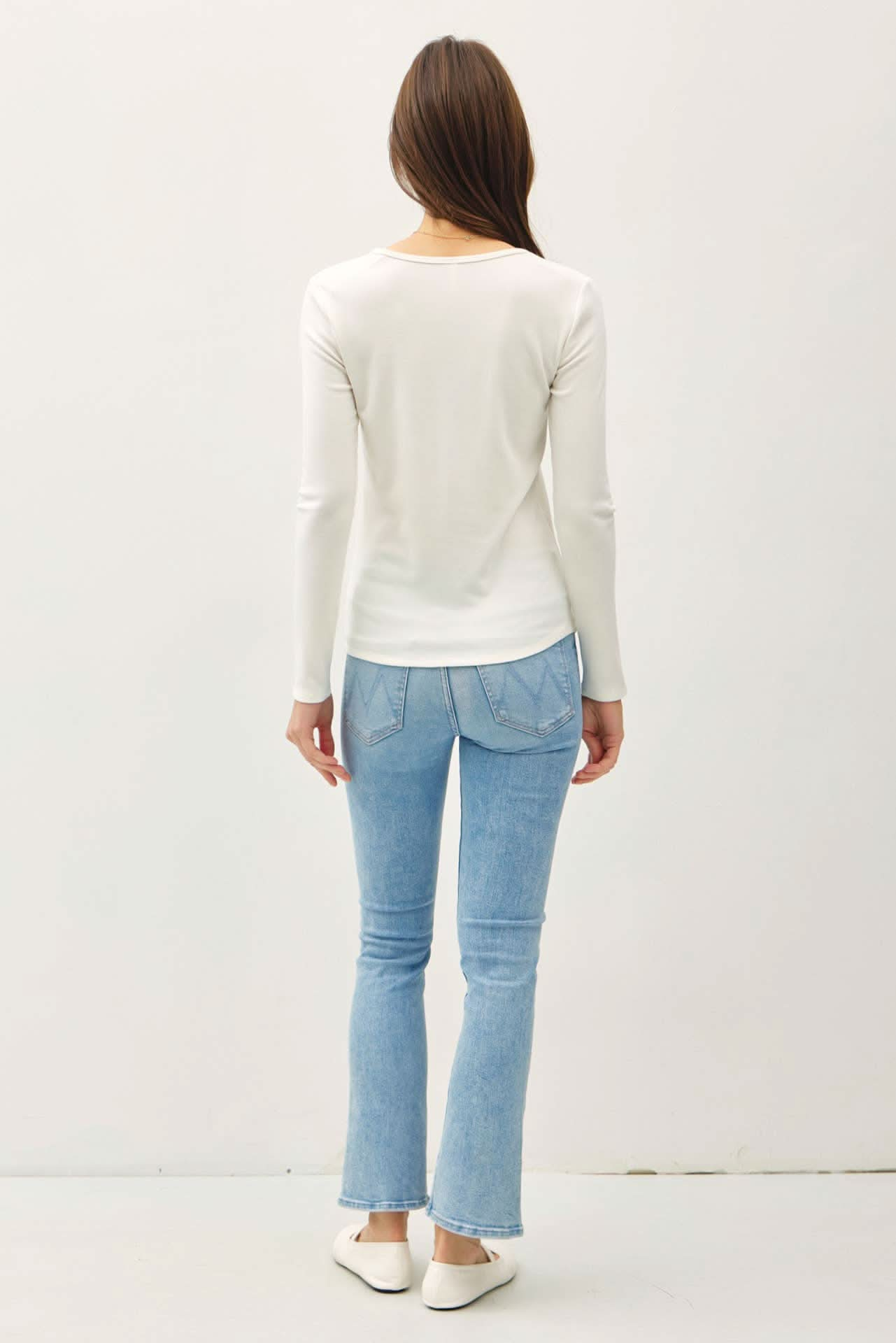 Soft Basic Split Neck Long Sleeve Knit Shirt - Purpose + Passion Boutique