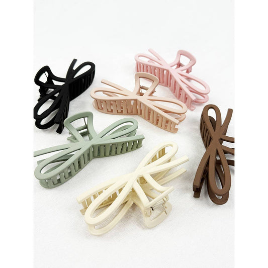 Soft Tone Jumbo Knotted Bow Hair Clip Claw - Purpose + Passion Boutique