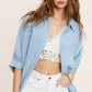 Soft Washed Gauze Button Down Short Sleeve Shirt - Purpose + Passion Boutique