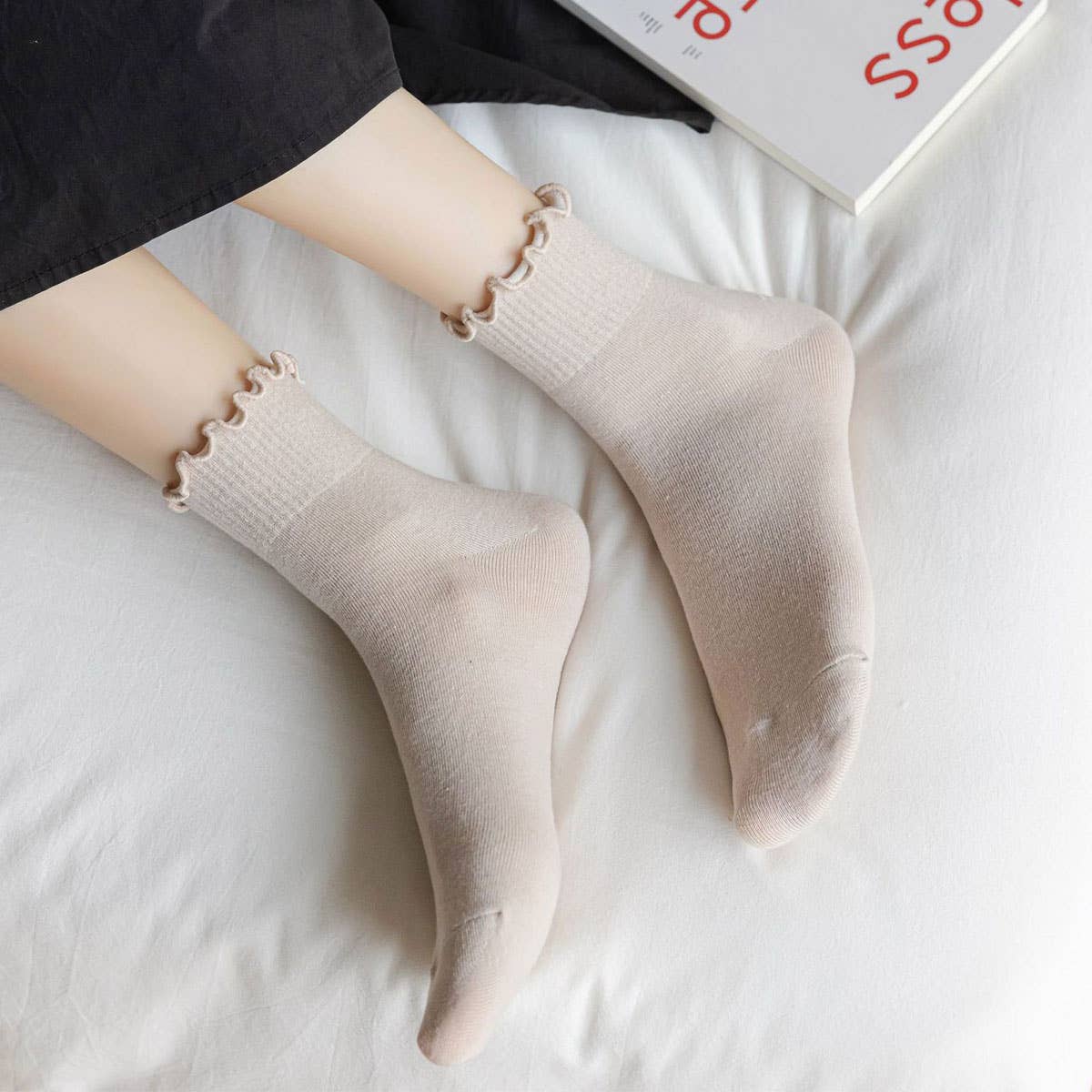 Solid Color Ruffle Ankle Socks - Purpose + Passion Boutique