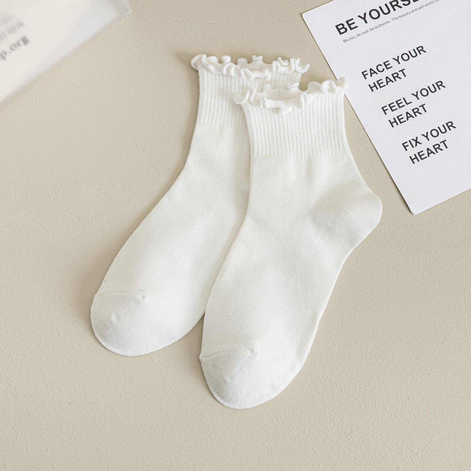 Solid Color Ruffle Ankle Socks - Purpose + Passion Boutique