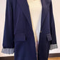 Solid Navy Single Button Blazer - Purpose + Passion Boutique