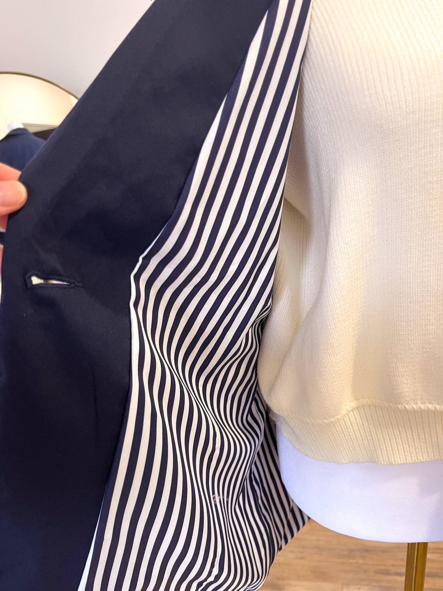 Solid Navy Single Button Blazer - Purpose + Passion Boutique
