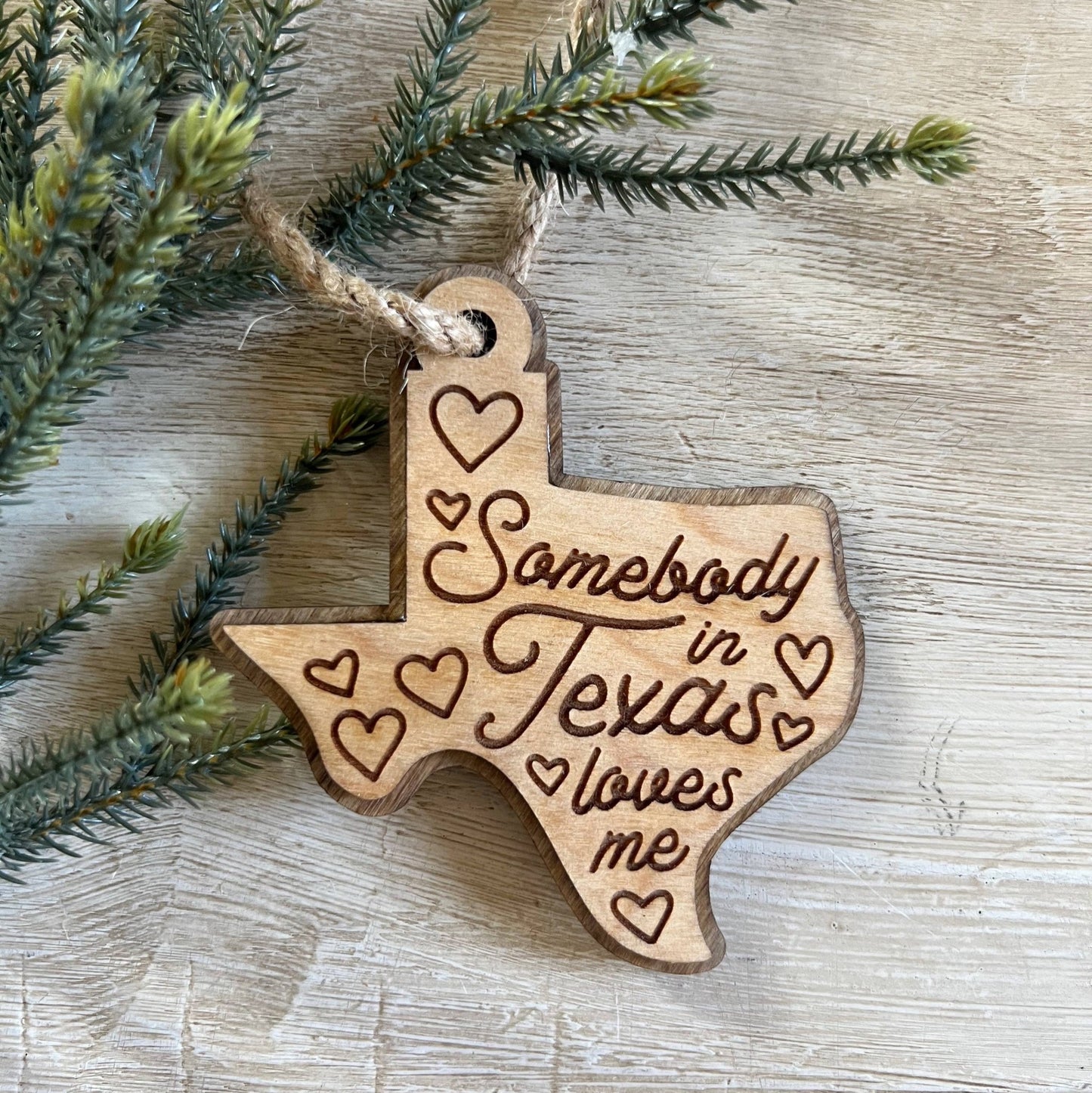 Somebody in Texas Loves Me Christmas Tree Ornament - Purpose + Passion Boutique