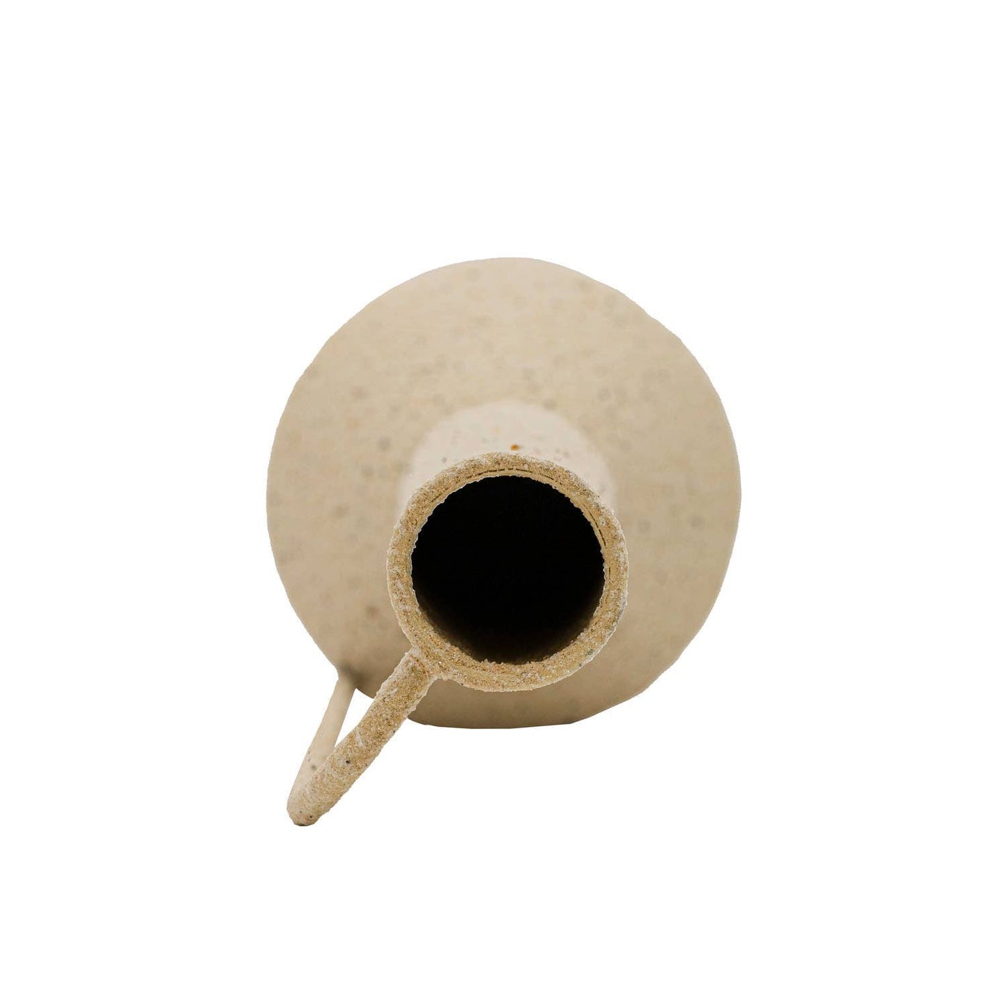 Sonia Textured Pitcher Vase Beige With Handle - Purpose + Passion Boutique
