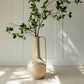 Sonia Textured Pitcher Vase Beige With Handle - Purpose + Passion Boutique