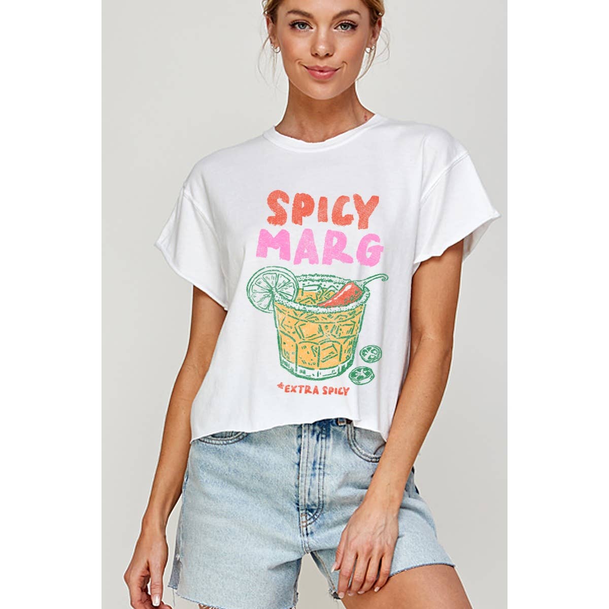 Spicy Marg Vintage Graphic Crop Tee - Purpose + Passion Boutique
