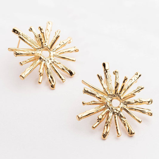 Spike 18K Gold Dipped Post Earring - Purpose + Passion Boutique