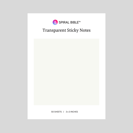 Spiral Bible™ Transparent Sticky Notes - Purpose + Passion Boutique