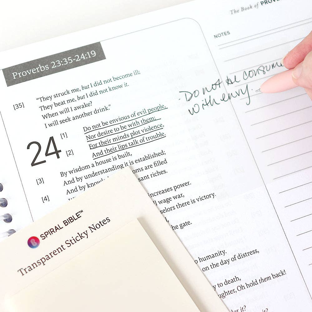 Spiral Bible™ Transparent Sticky Notes - Purpose + Passion Boutique