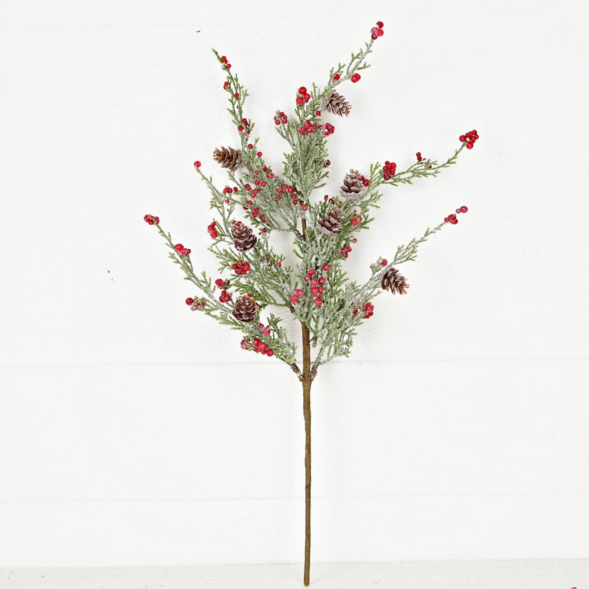 Spray - Icy Sparkle Cypress Pine w. Pepperberry - 22in - Purpose + Passion Boutique