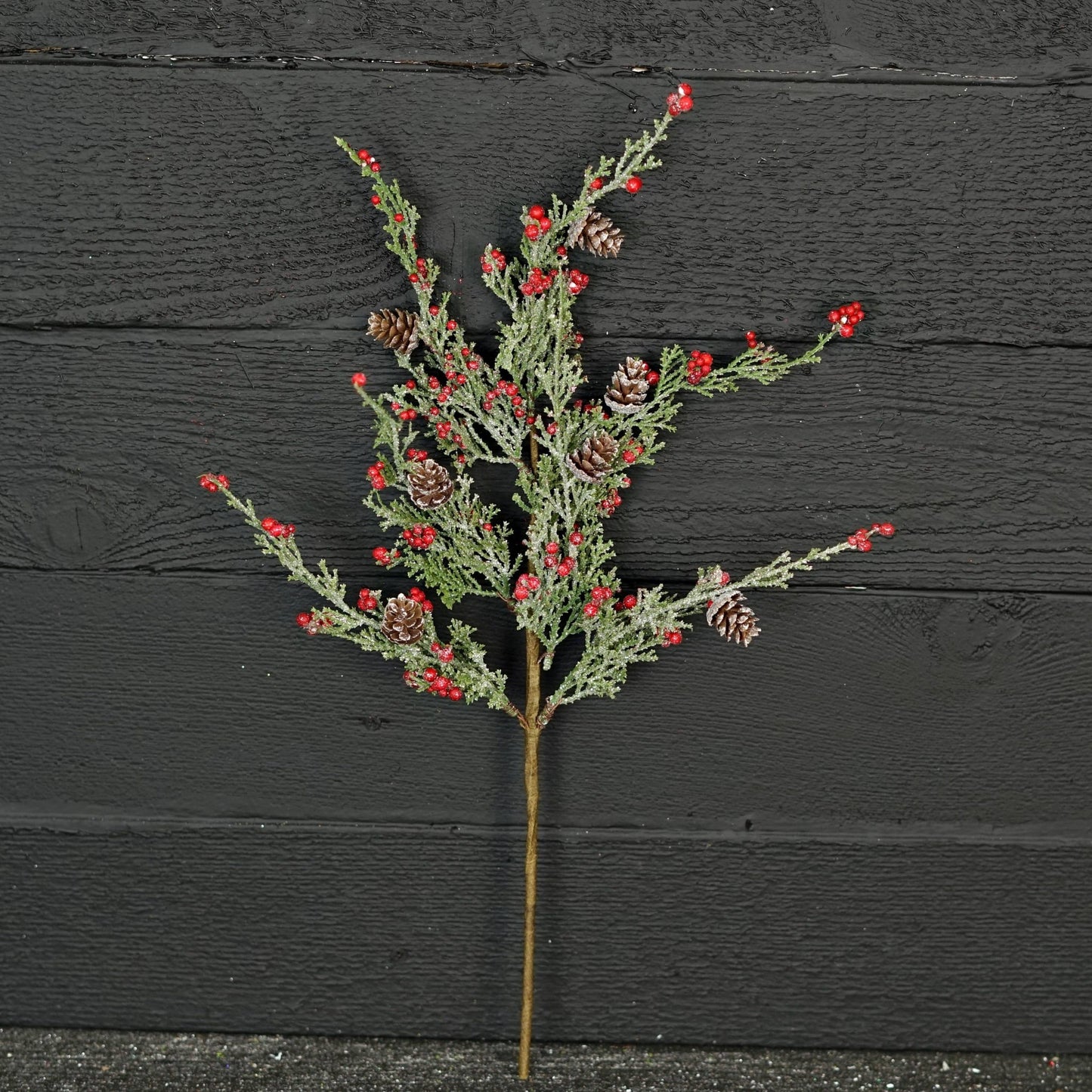 Spray - Icy Sparkle Cypress Pine w. Pepperberry - 22in - Purpose + Passion Boutique