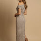 Spring Off - Shoulder Gingham Maxi Dress - Purpose + Passion Boutique