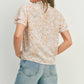 Spring Time Floral Trim Blouse - Purpose + Passion Boutique