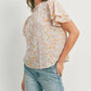 Spring Time Floral Trim Blouse - Purpose + Passion Boutique