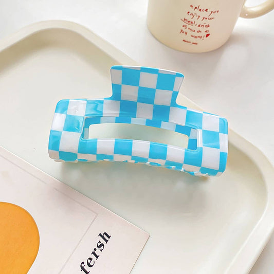 Square Checkered Hair Claw - Purpose + Passion Boutique