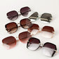 Square Sunglasses with Rhinestone Corners - Purpose + Passion Boutique