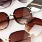 Square Sunglasses with Rhinestone Corners - Purpose + Passion Boutique