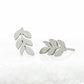 Stainless Steel Leaf Stud Earrings - Purpose + Passion Boutique