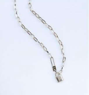 Stainless Steel Lock Pendant - Purpose + Passion Boutique