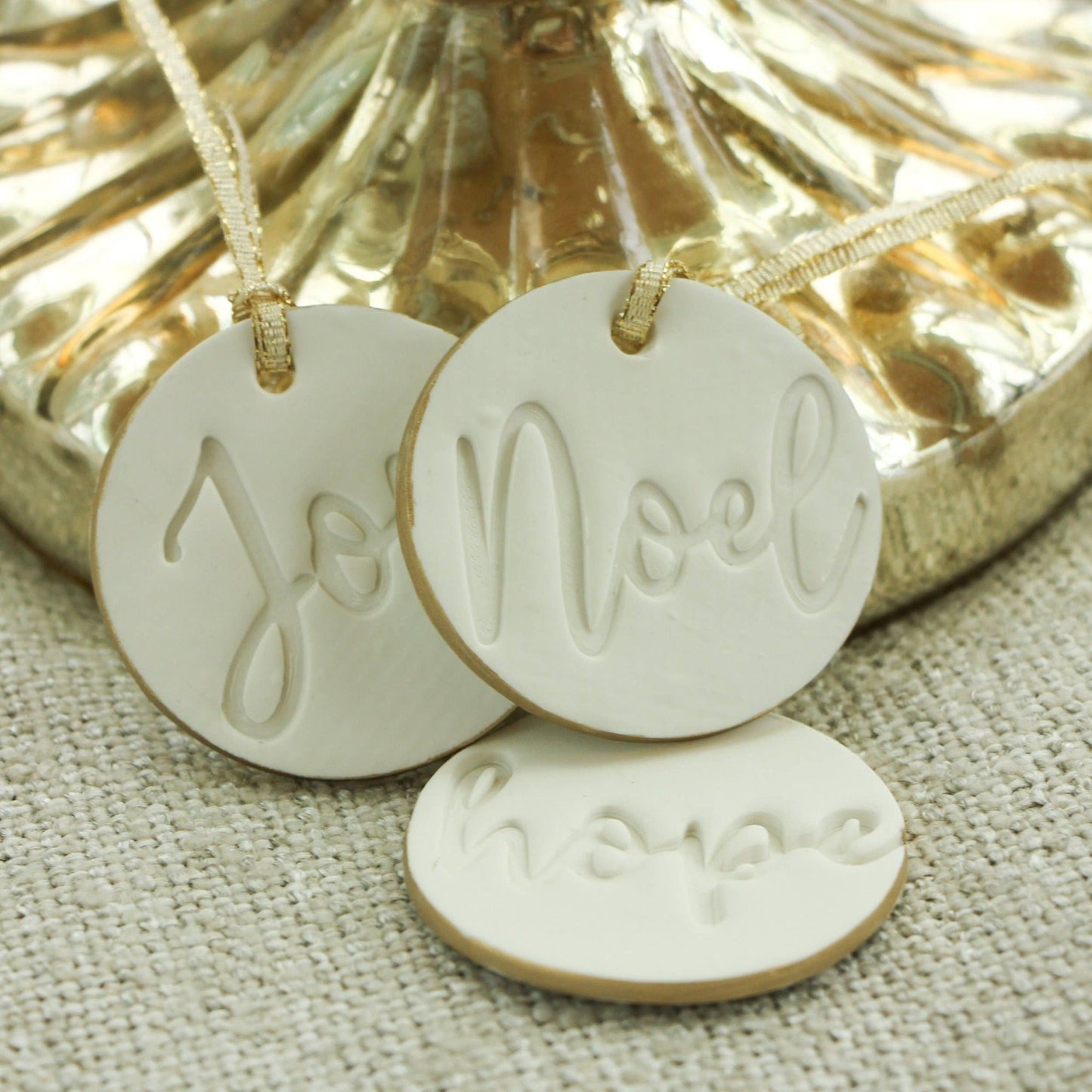 Stamped Inspirational Polymer Clay Ornaments - Purpose + Passion Boutique