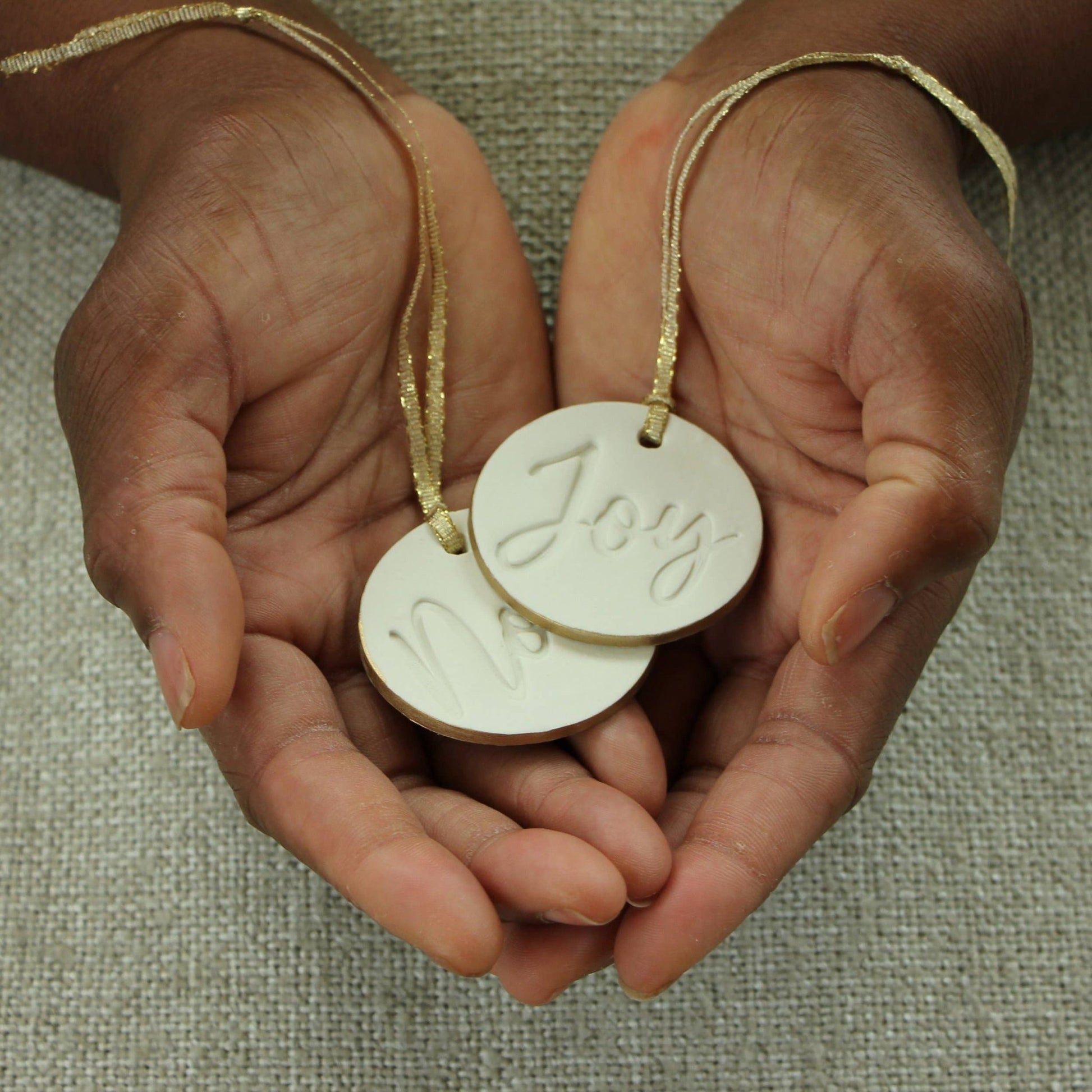 Stamped Inspirational Polymer Clay Ornaments - Purpose + Passion Boutique