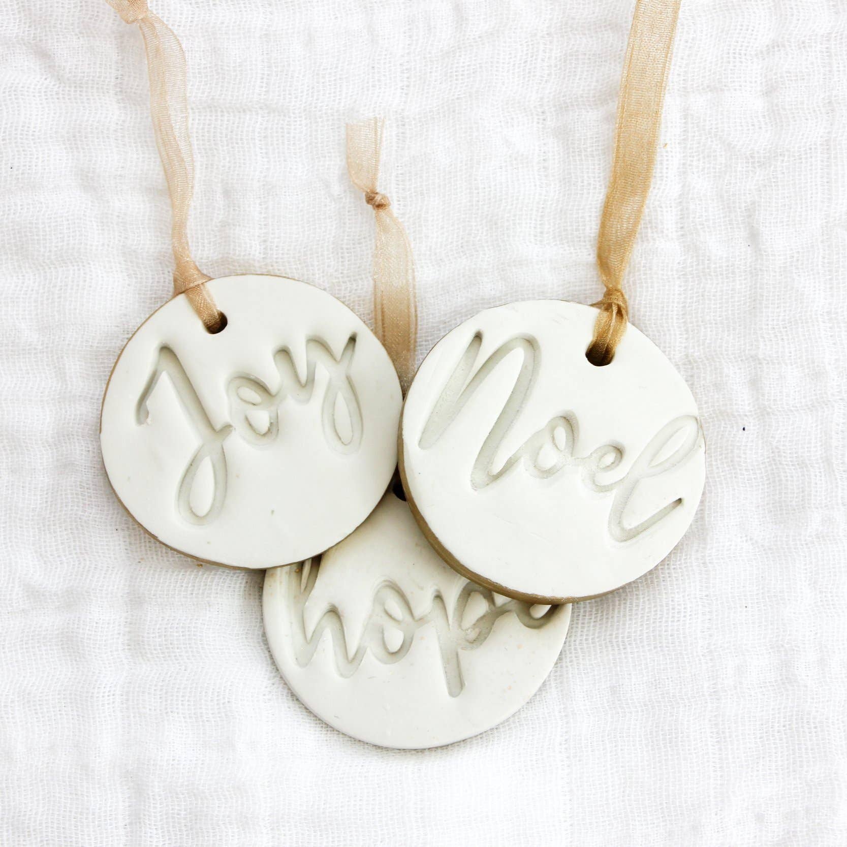 Stamped Inspirational Polymer Clay Ornaments - Purpose + Passion Boutique