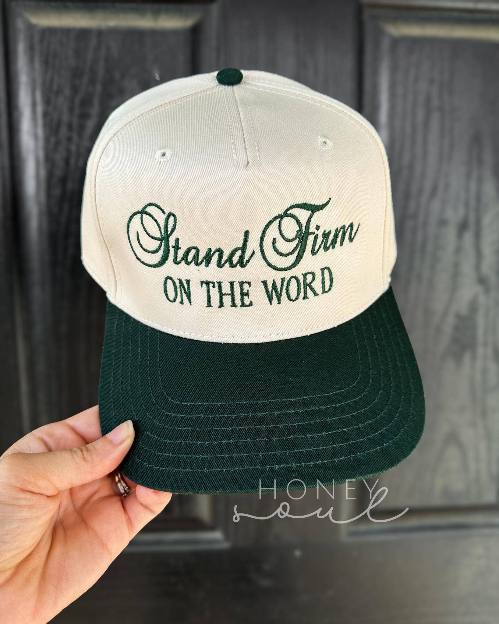 Stand Firm On The Word Trucker Hat - Purpose + Passion Boutique