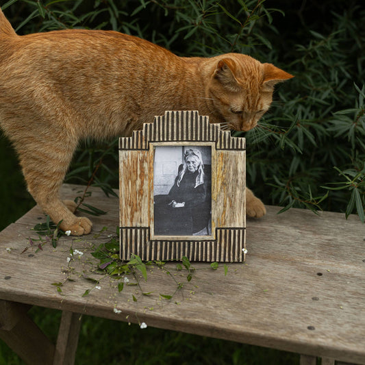 Stepped Picture Frame Wood - 4x6 Photo - Purpose + Passion Boutique
