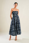 Strapless Jacquard Denim Mini Dress - Purpose + Passion Boutique