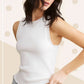 Stretchy Ribbed Fabric Sleeveless Top - Purpose + Passion Boutique