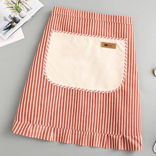 Stripe Half - Length Linen Apron - Purpose + Passion Boutique